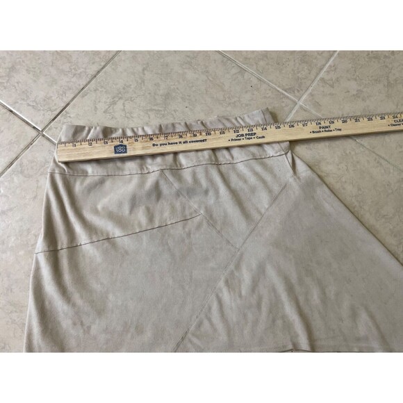 Liberty Garden for Free People  Micro fiber Vegan suede Mini Skirt Size M tan - Picture 8 of 12